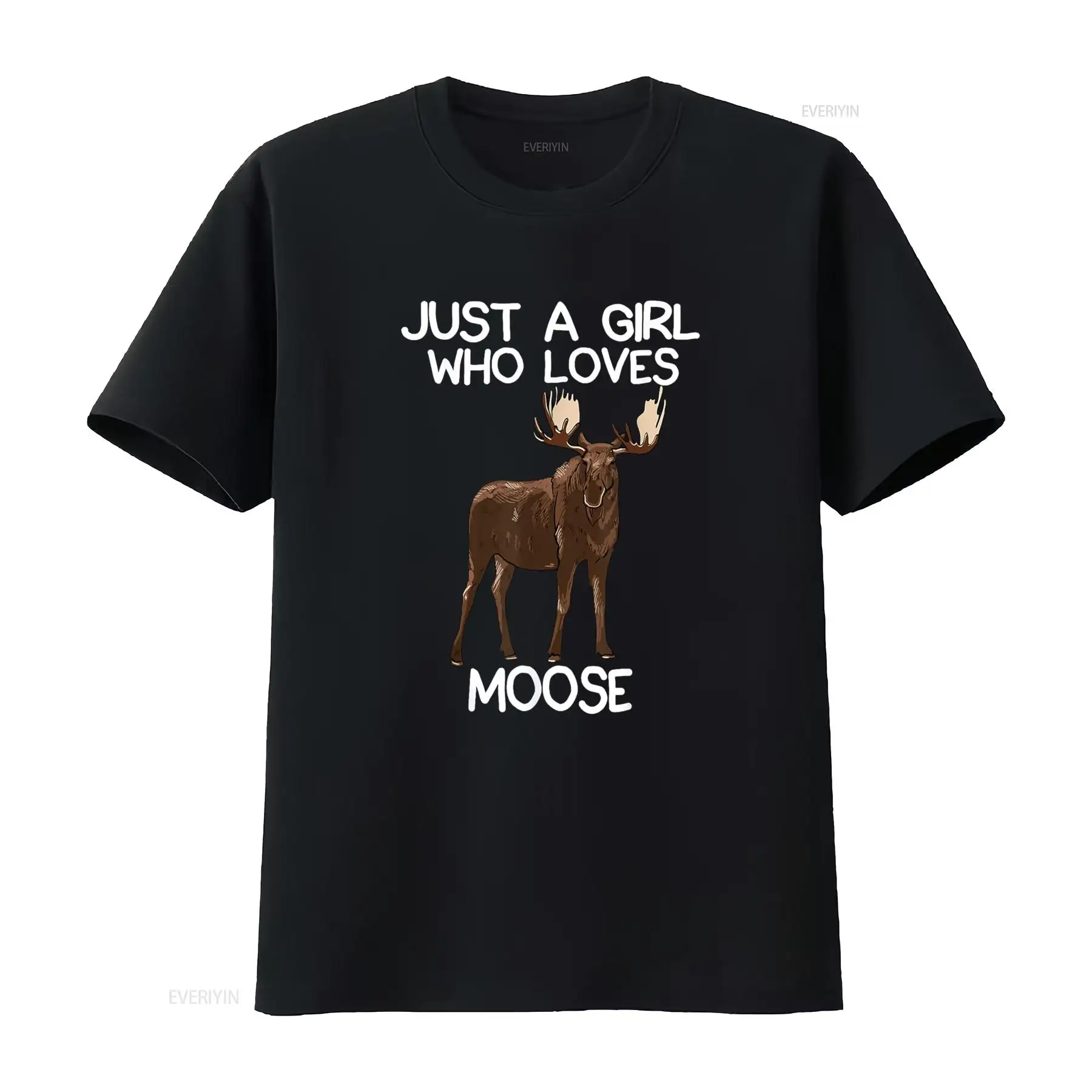 Vintage Fashion Quotes Short - Just A Girl Who Loves Moose