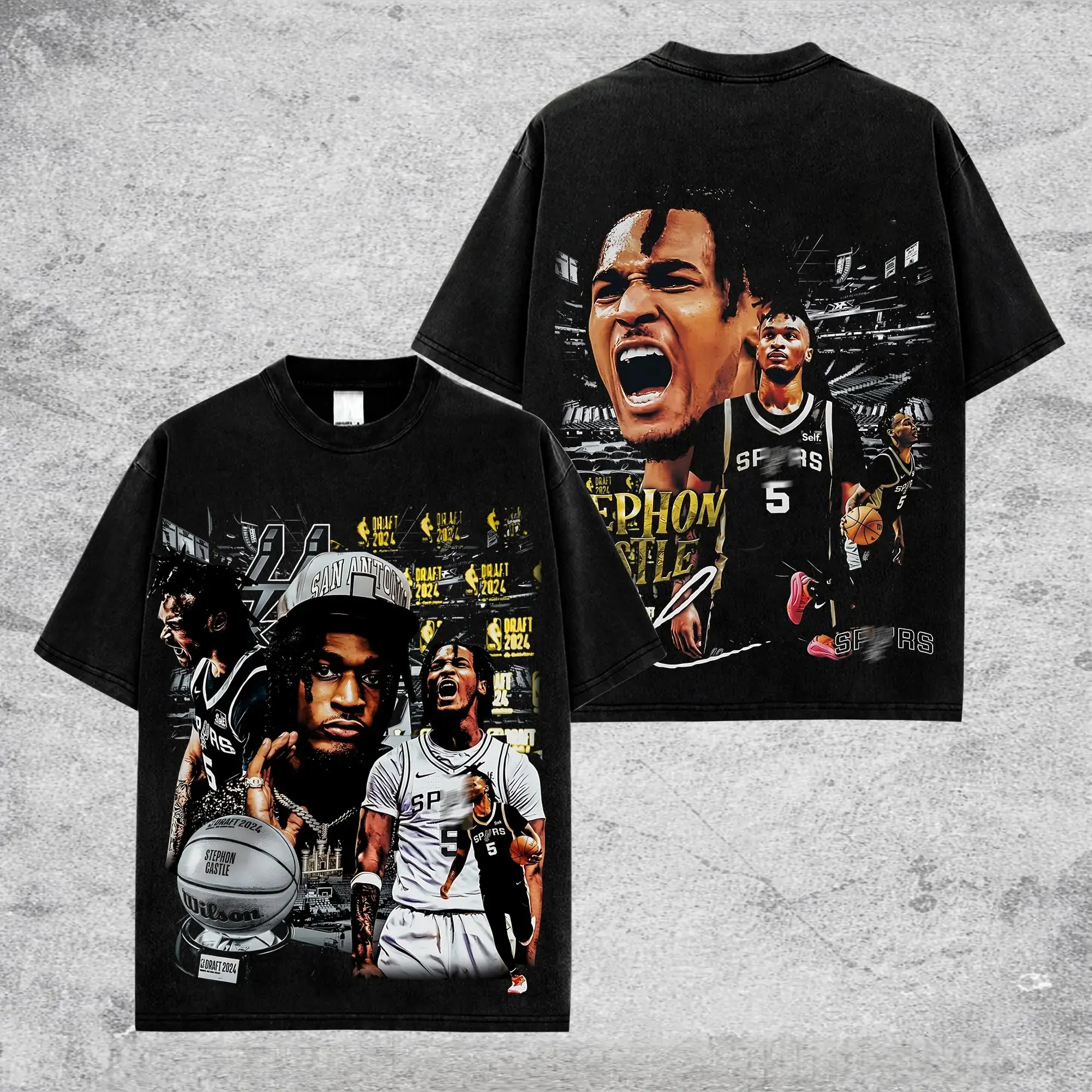 Vintage Fashion Enthusiasts - Vintage Basketball Lineup Graphic Tee Retro