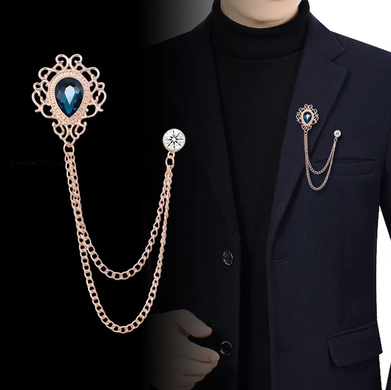 Vintage Fashion Mens - New Vintage Tassel Chain Rhinestone Crystal