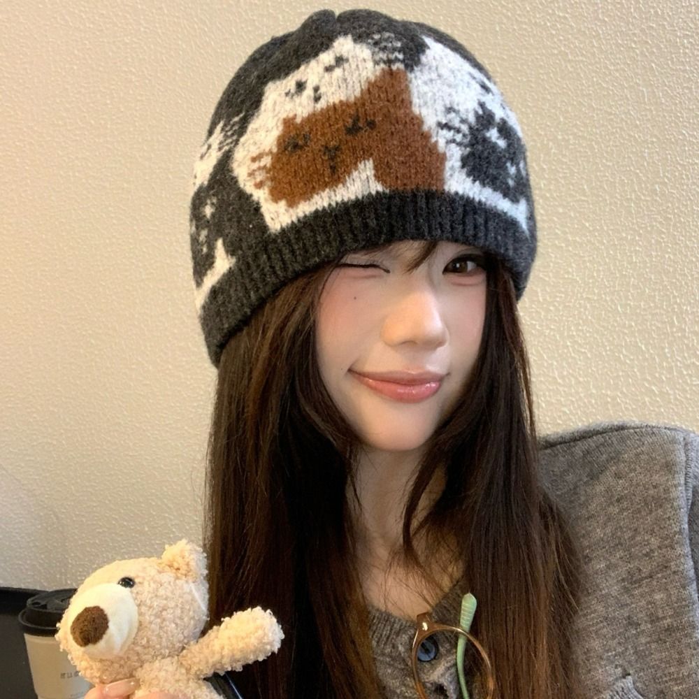 Vintage Fashion Faire - Fashion Warm Jacquard Cat Knitted Hat