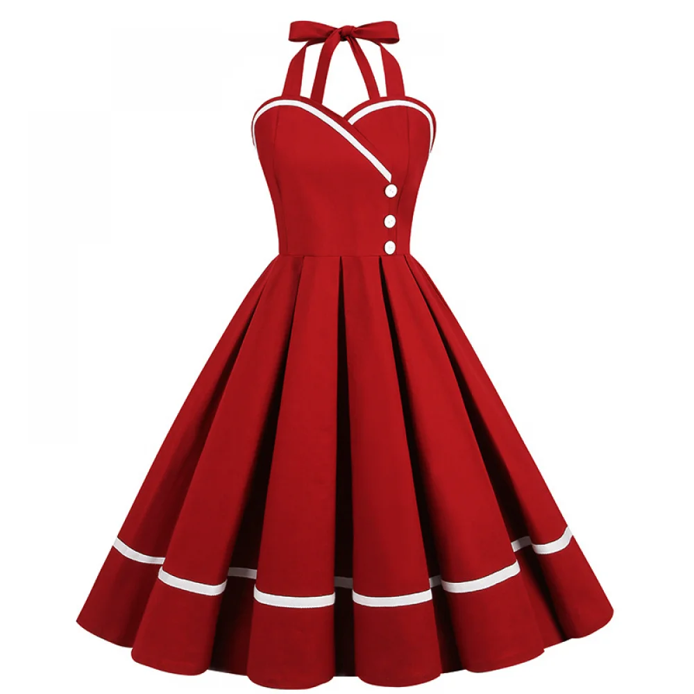 Vintage Fashion Dresses - Halloween 50s 60s 80s Retro Dress