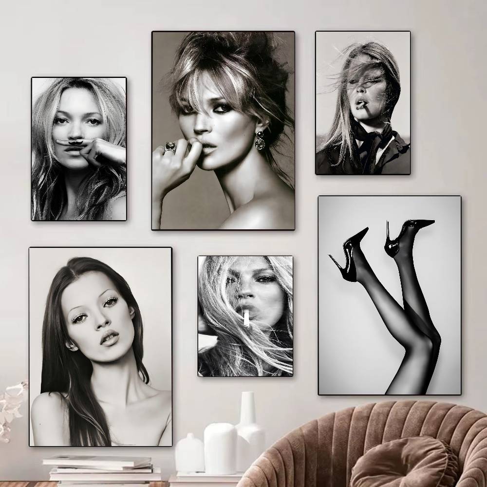 Vintage Vogue Fashion Poster - Kate Moss Fashion Modern Art Classic