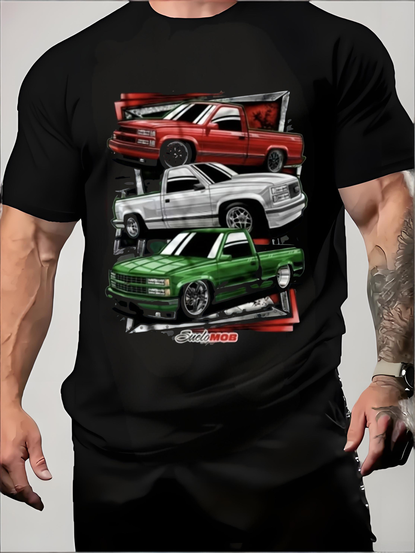 Vintage Fashion Enthusiasts - Unisex Vintage American Pickup Truck Pattern