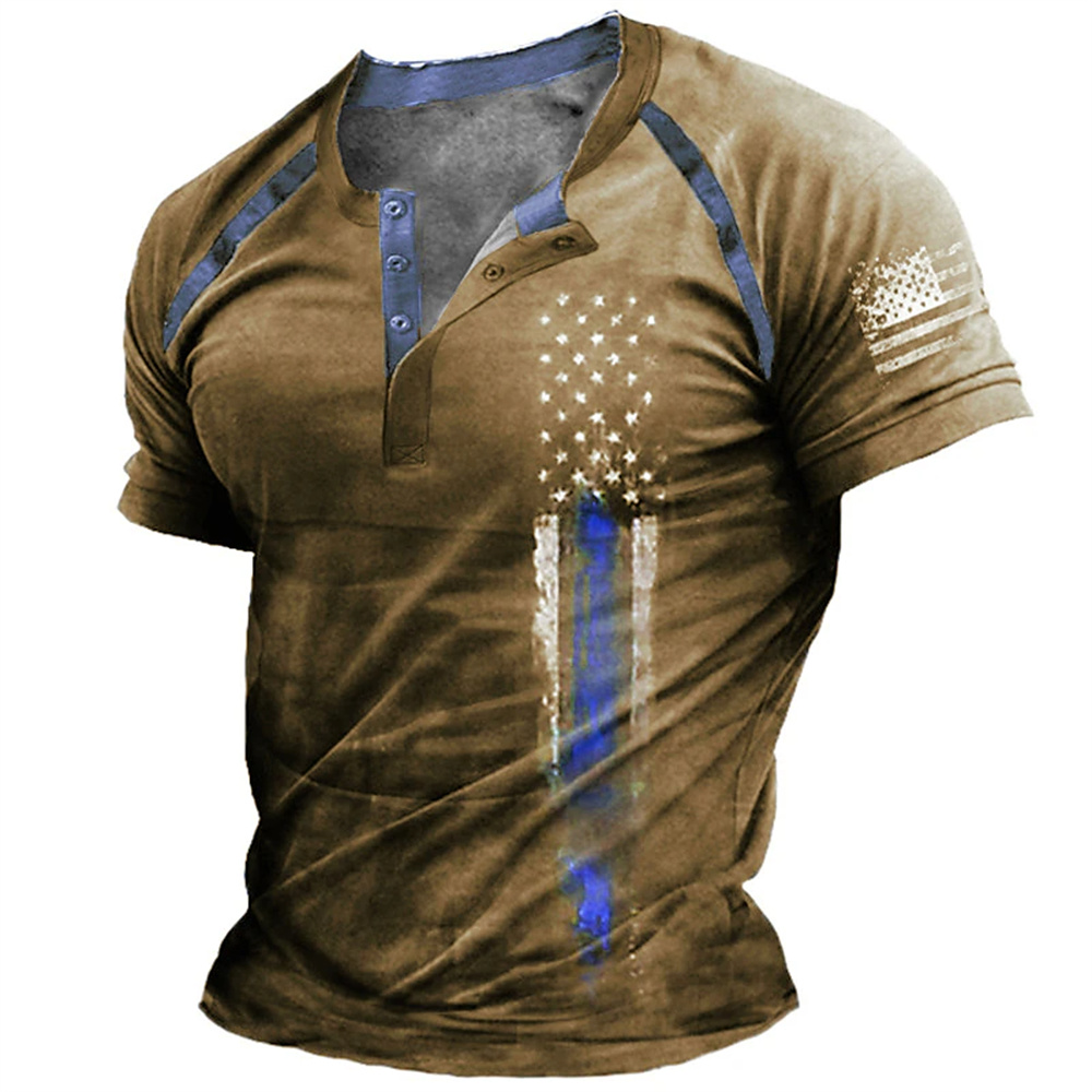 Vintage Fashion Mens - Funny 3D American Flag Print Men's
