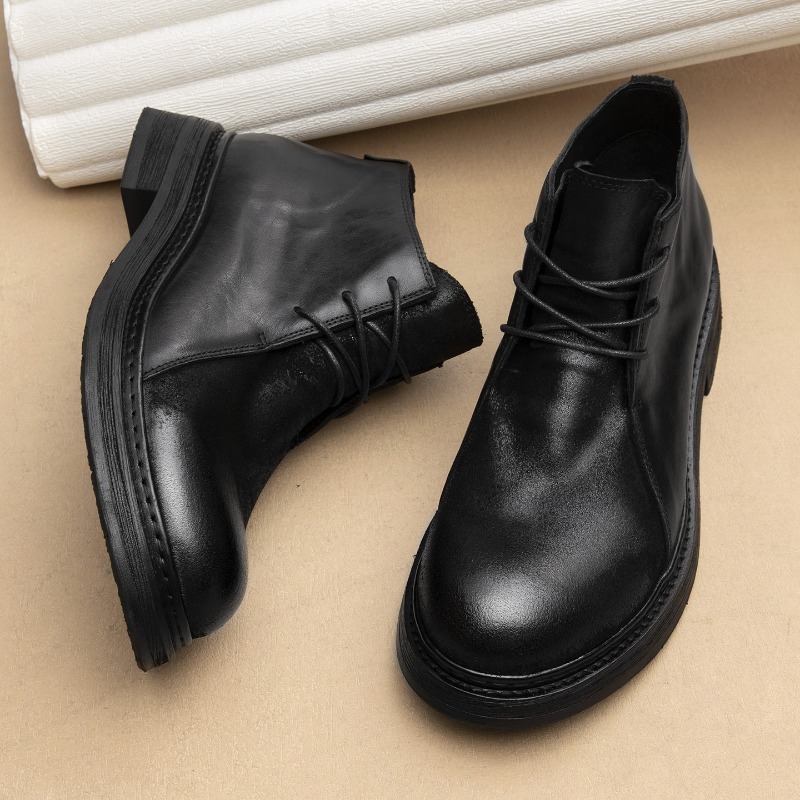 Vintage Fashion Mens - Vintage Mens Genuine Leather Boots Luxury