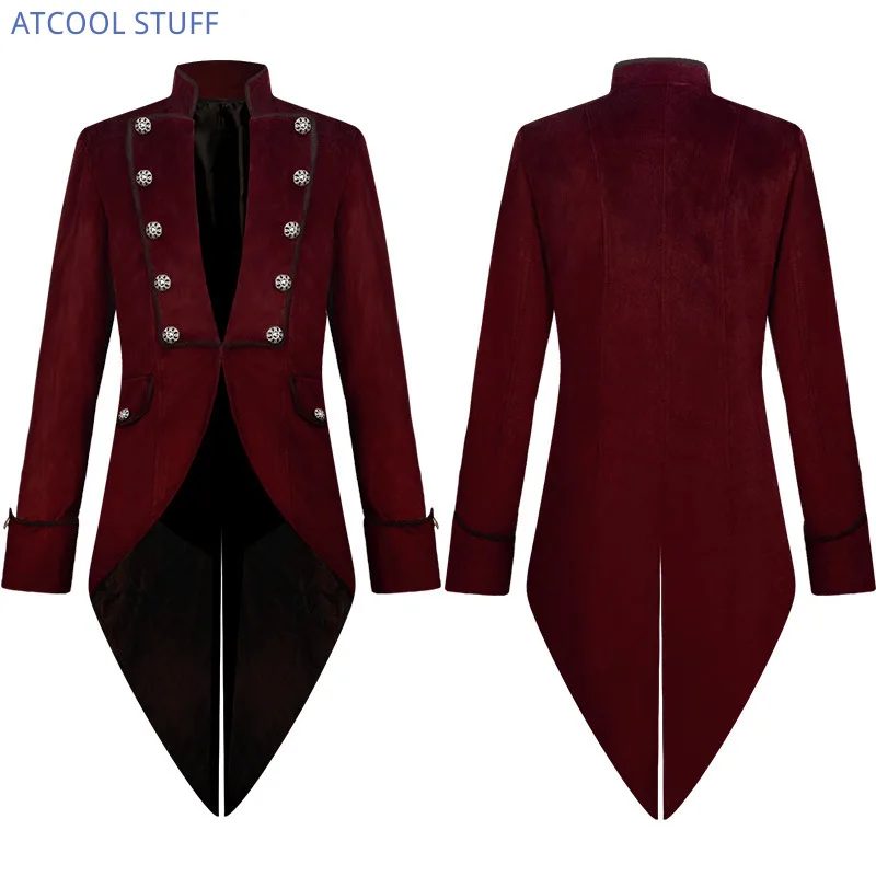Vintage Fashion Dresses - Classic Velet TailCoat Medieval Jacket Long