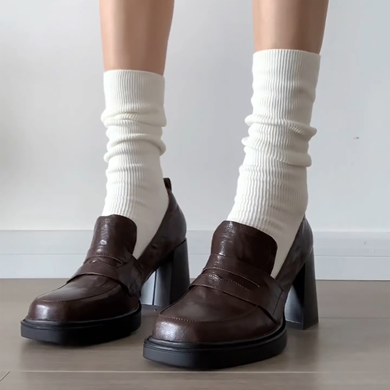 Vintage Fashion Aesthetic - College Style Women Loafer Shoes Fashion