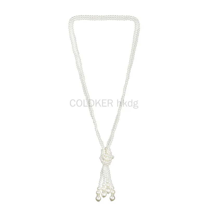 Vintage Fashion Necklace - 1920s Pearls Necklace Fashion Faux Pearls