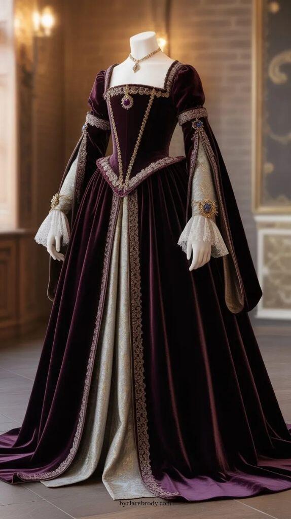Vintage Fashion Dresses - Vintage Duchess Purple Prom Gown Masquerade
