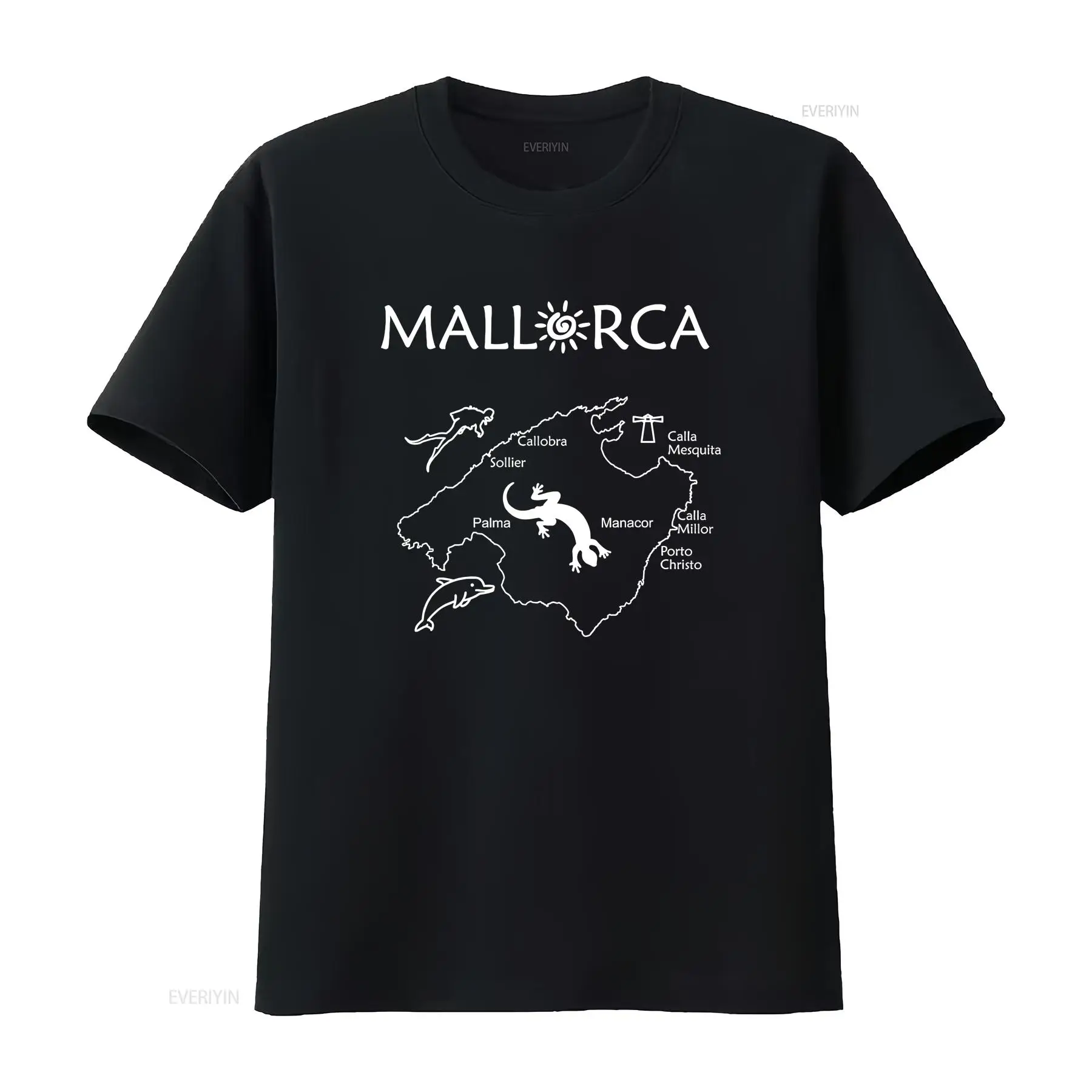 Vintage Fashion Guide - Mallorca Map T Shirt Your travel