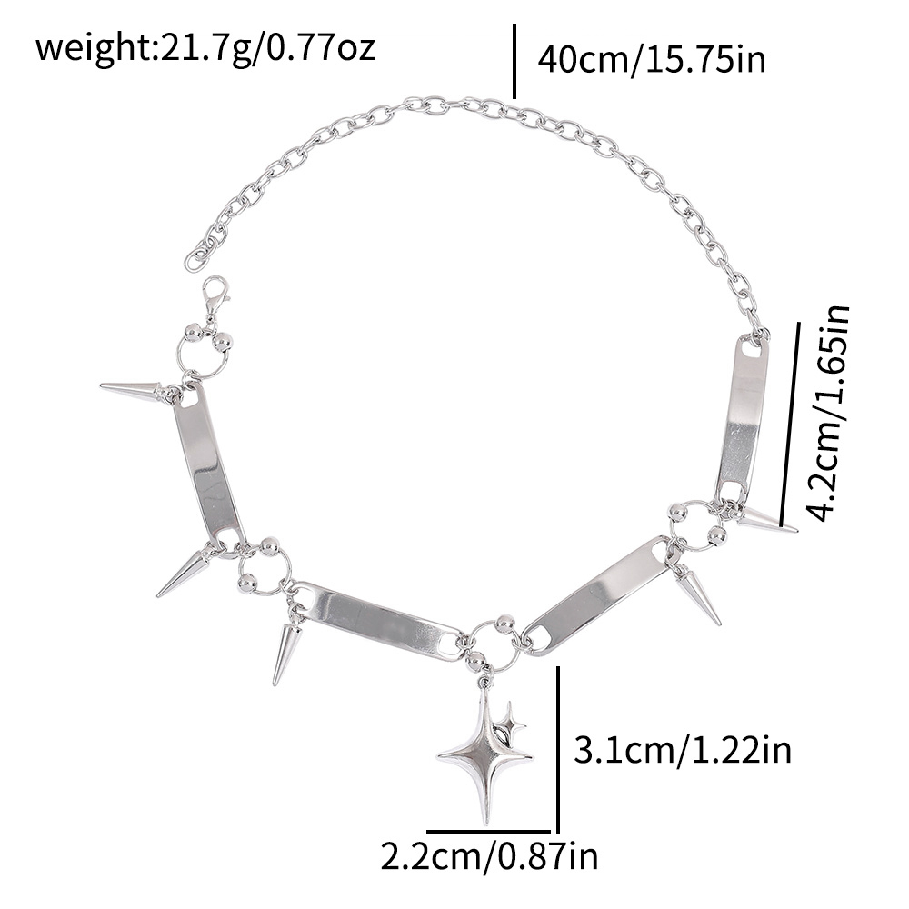 Punk Star Riveted Choker,Rock  - огляд і ціна Vintage Fashion Necklace