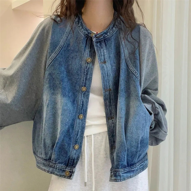 2025 Women Casual Denim Coat S - огляд і ціна Patchwork Jean Jacket