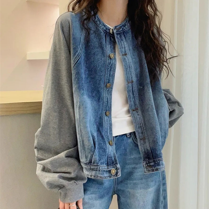 2025 Women Casual Denim Coat S - огляд і ціна Patchwork Jean Jacket