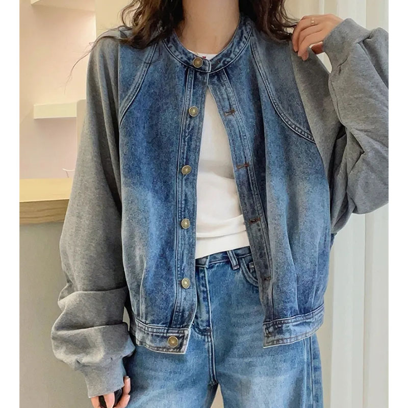 2025 Women Casual Denim Coat S - огляд і ціна Patchwork Jean Jacket