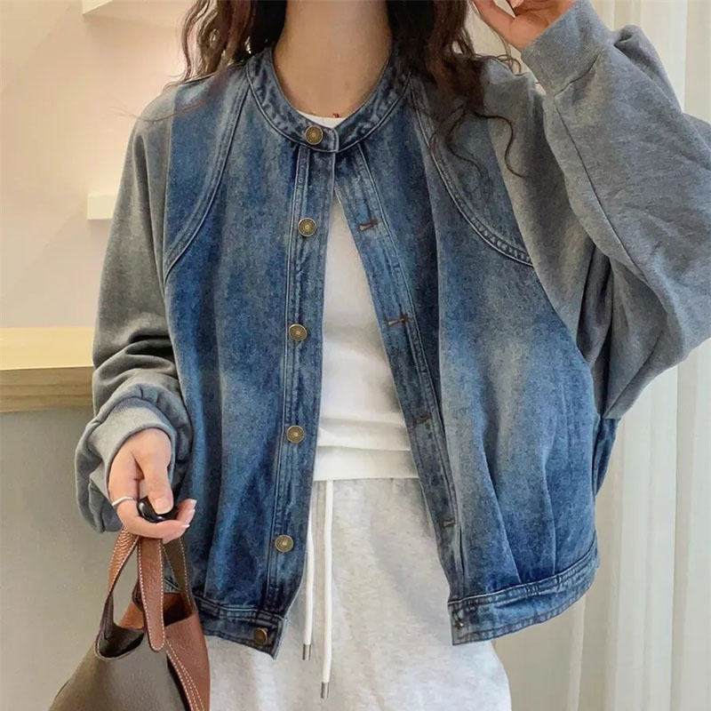 2025 Women Casual Denim Coat S - огляд і ціна Patchwork Jean Jacket