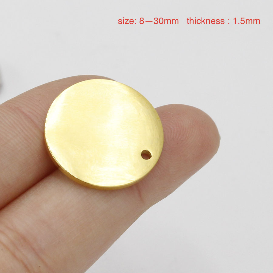 50pcs 8-30mm Gold Color Mirror - огляд і ціна Vintage Fashion Tags
