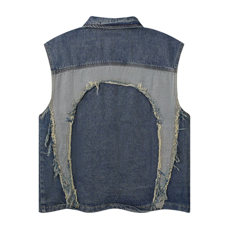 European and American mens Lap - огляд і ціна Patchwork Jean Jacket