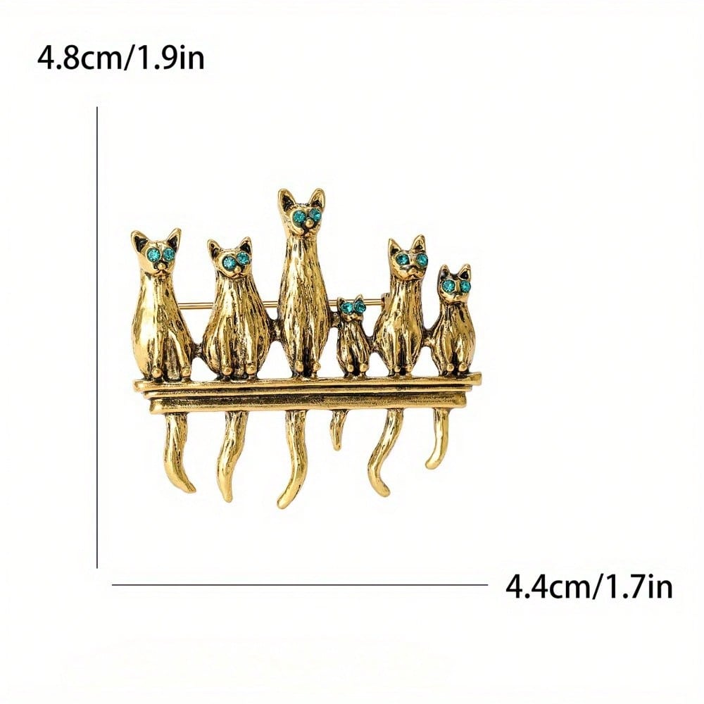 Vintage Gold-Tone Cat Family B - огляд і ціна Vintage Fashion Enthusiasts