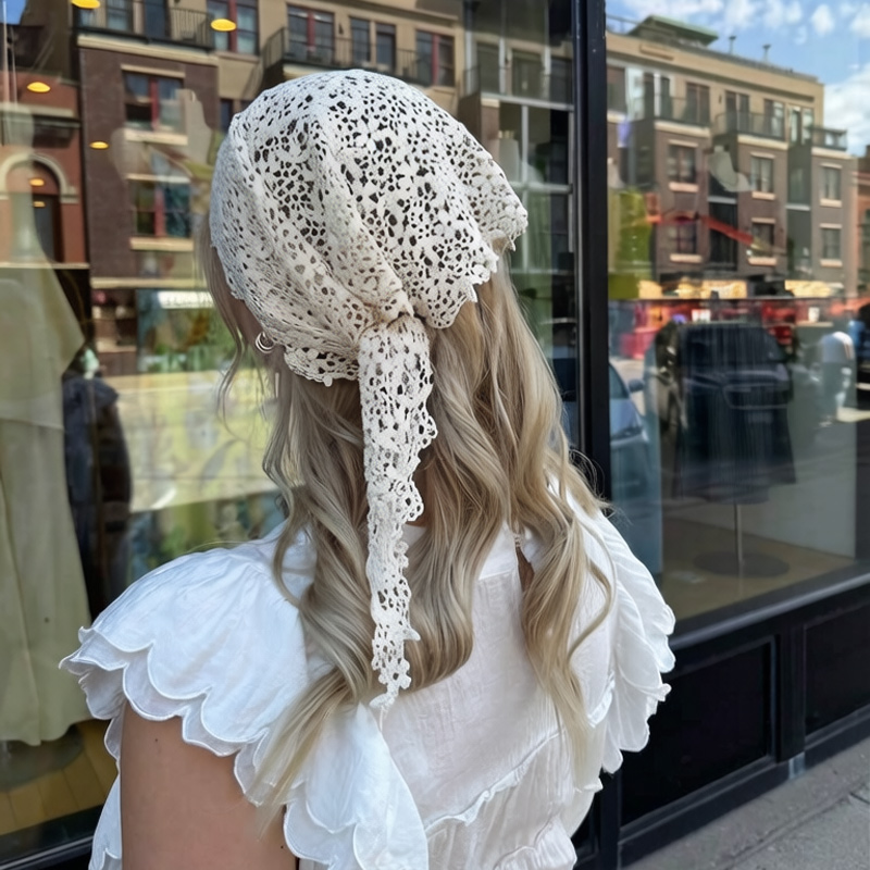Crochet Lace Triangle Scarf Vi - огляд і ціна Vintage Fashion Look