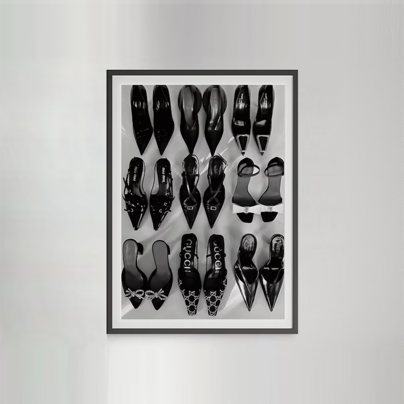 Black White Luxury High Heels  - огляд і ціна Vintage Vogue Fashion Poster