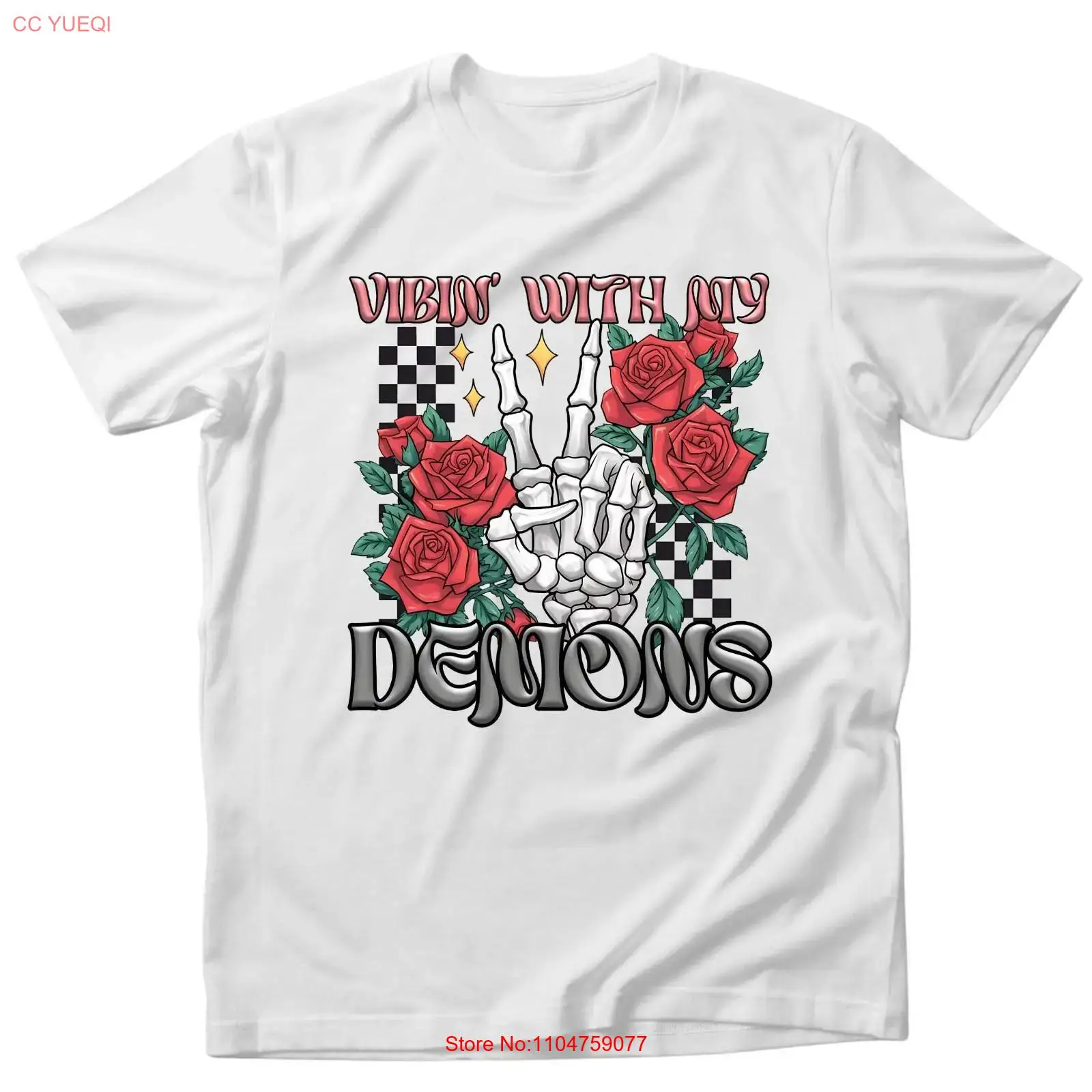 Vibing with my demons T Shirt  - огляд і ціна Vintage Vibes Fashion