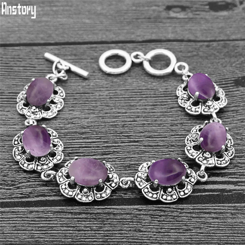 Oval Amethysts Bracelet Plum F - огляд і ціна Vintage Fashion Look