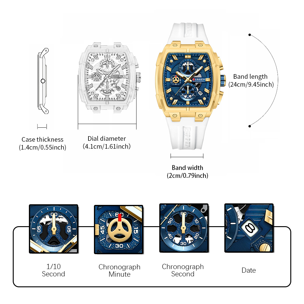 CURREN Luxury Vintage Watch fo - огляд і ціна Vintage Fashion Mens