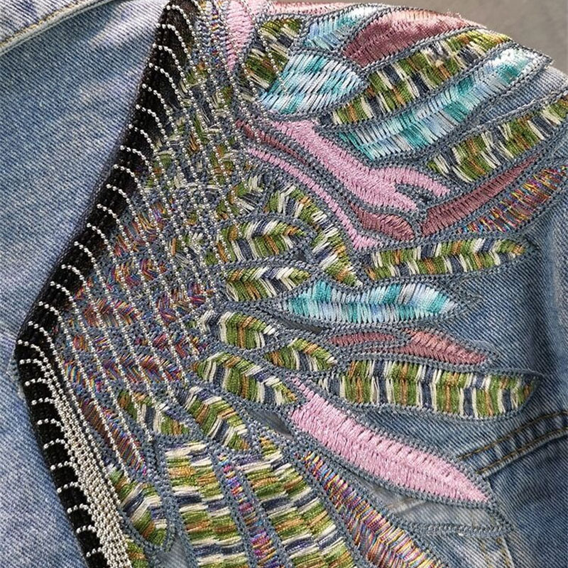 2024 New AutumnFashion Rivet W - огляд і ціна Patchwork Jean Jacket