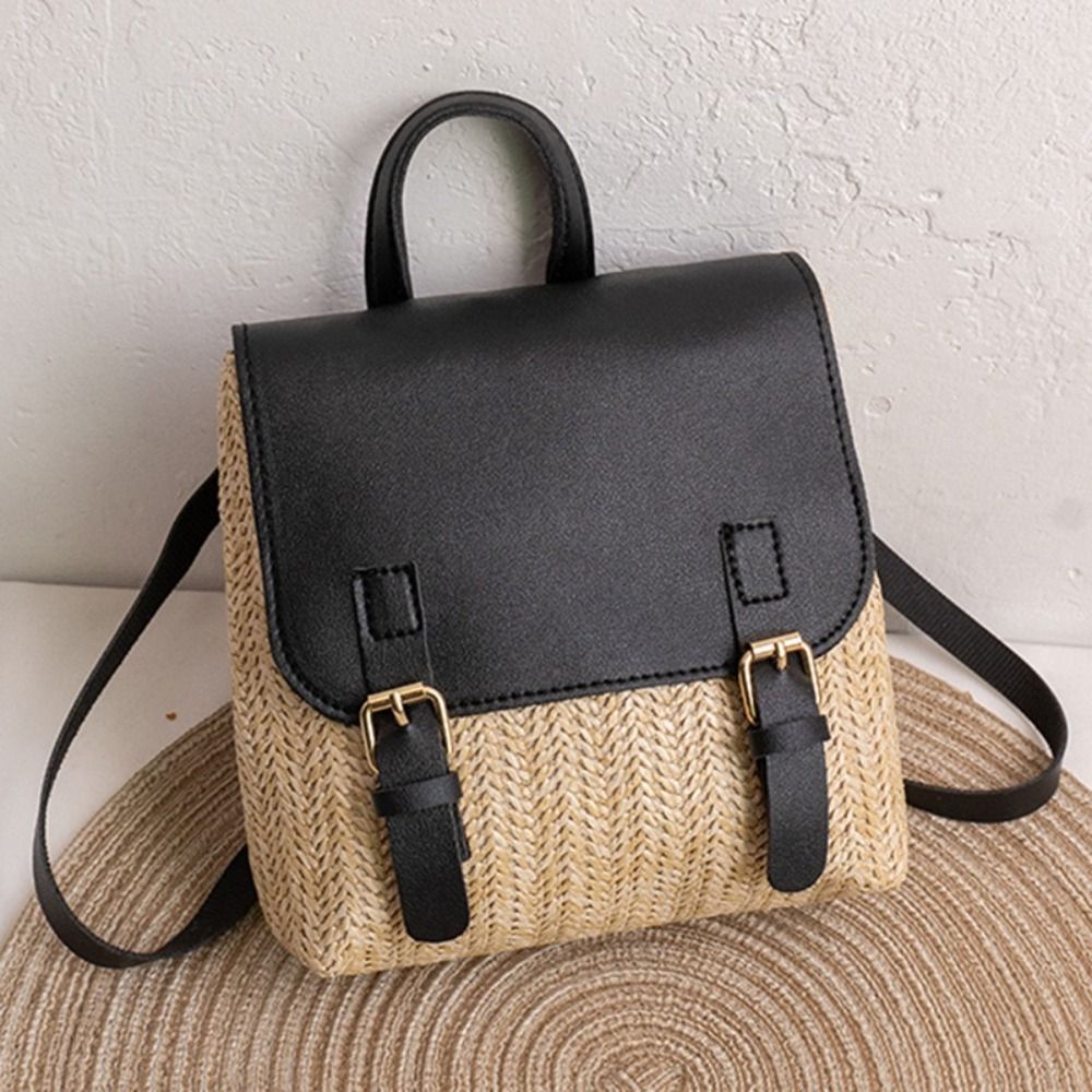 Versatile Bag PU Leather Straw - огляд і ціна Vintage Fashion Look