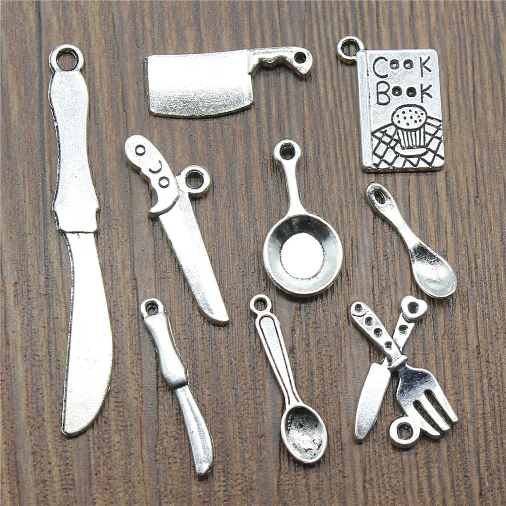 20pcs Kitchenware Charms Antiq - огляд і ціна Vintage Fashion Coloring Book