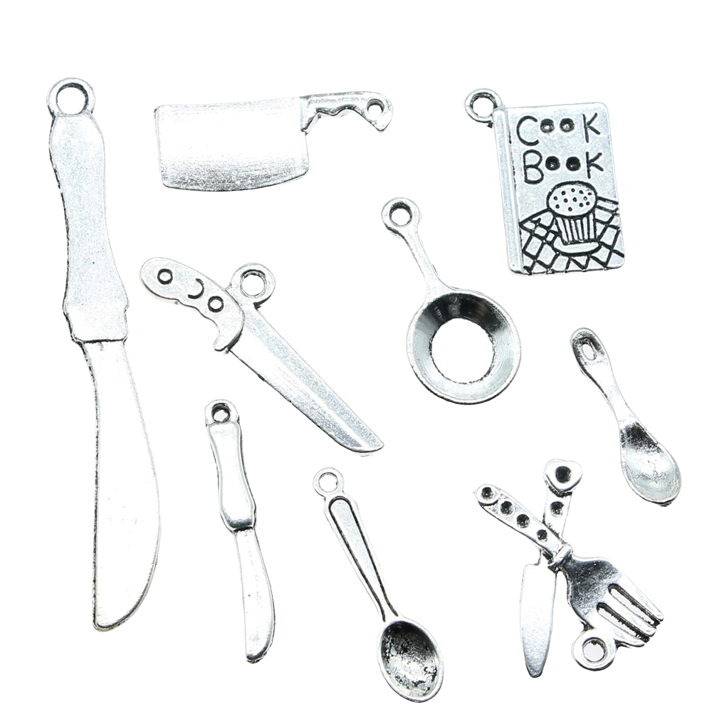 20pcs Kitchenware Charms Antiq - огляд і ціна Vintage Fashion Coloring Book