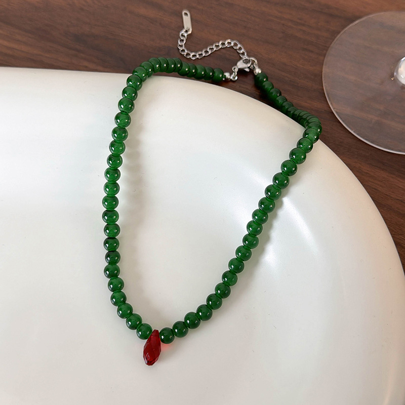Vintage Green Beaded Necklace  - огляд і ціна Vintage Fashion Faire