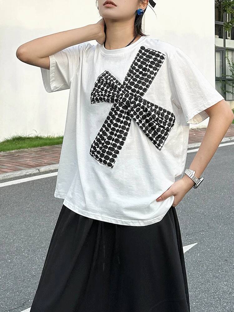 Dot Women White Printed 3d Bow - огляд і ціна Vintage Fashion Build