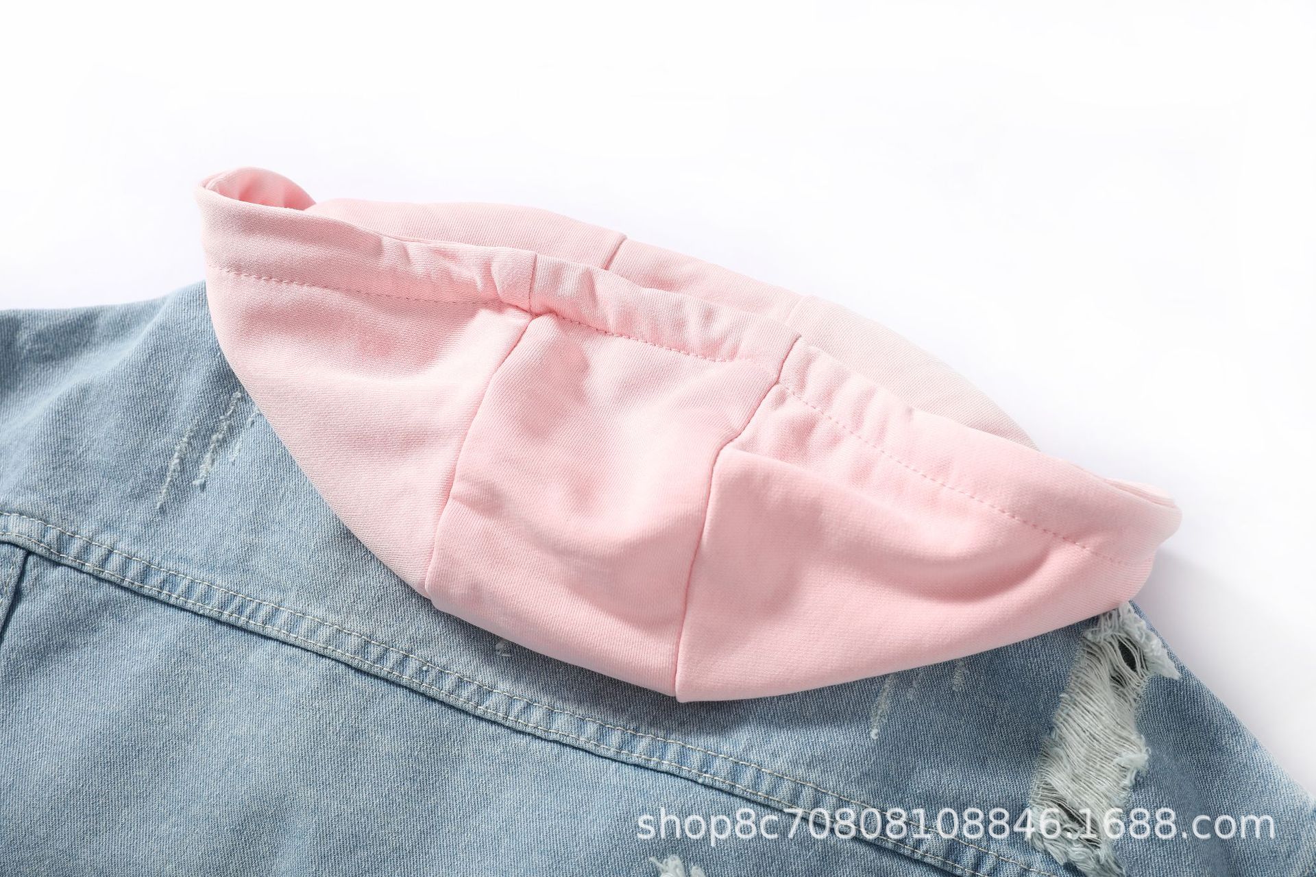 European Style Loose Hooded Pa - огляд і ціна Patchwork Jean Jacket