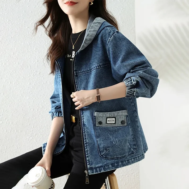 New Splicing Zipper Female Cow - огляд і ціна Patchwork Jean Jacket