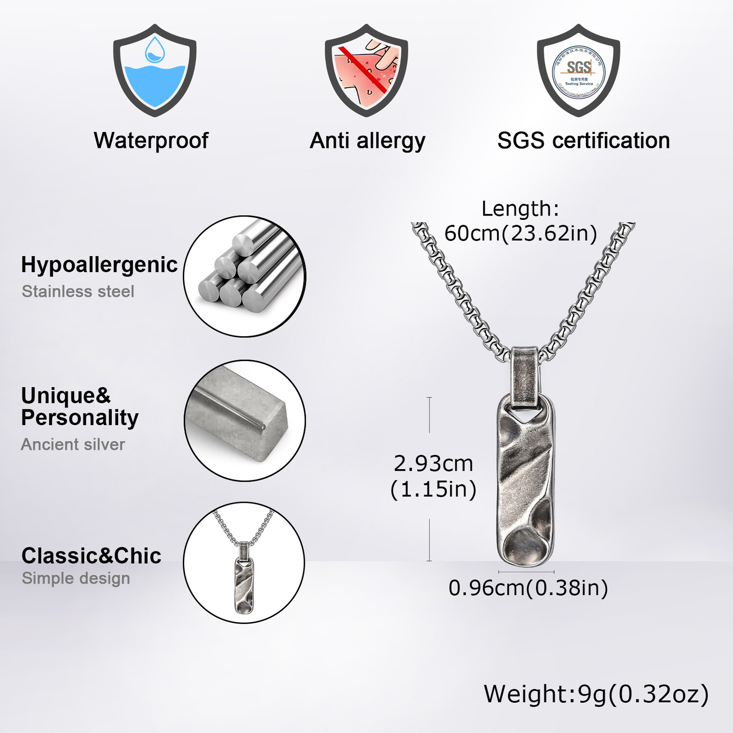 Small Dogtag Pendant Necklaces - огляд і ціна Vintage Fashion Tags