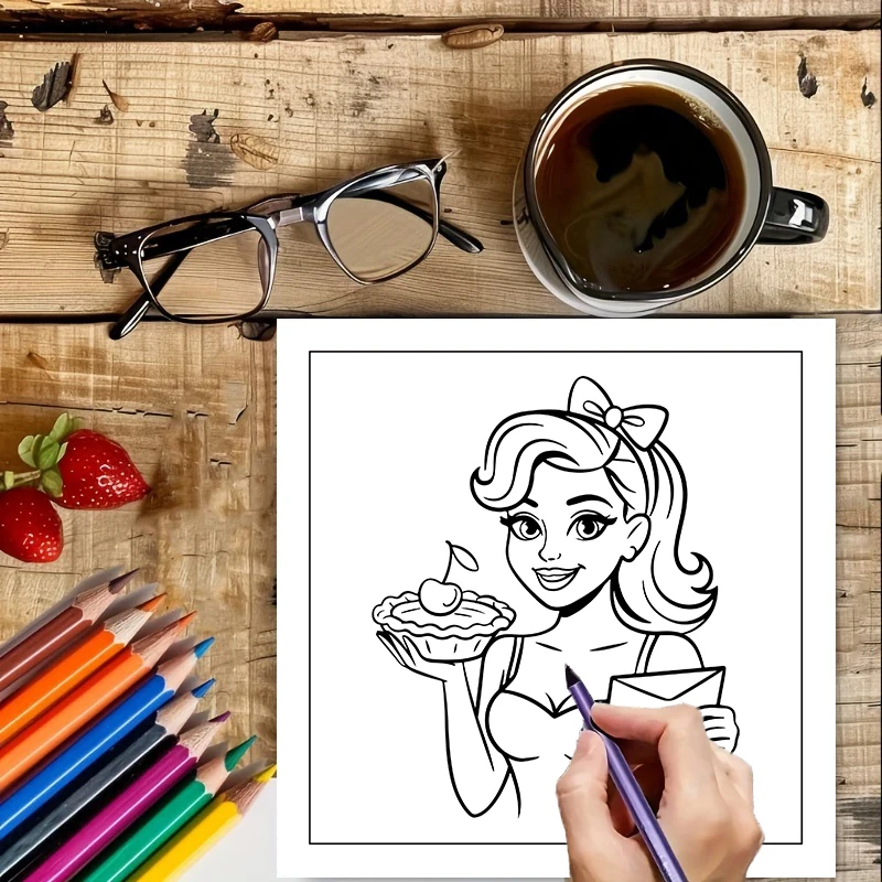 Vintage Model Coloring Book fo - огляд і ціна Vintage Fashion Coloring Book