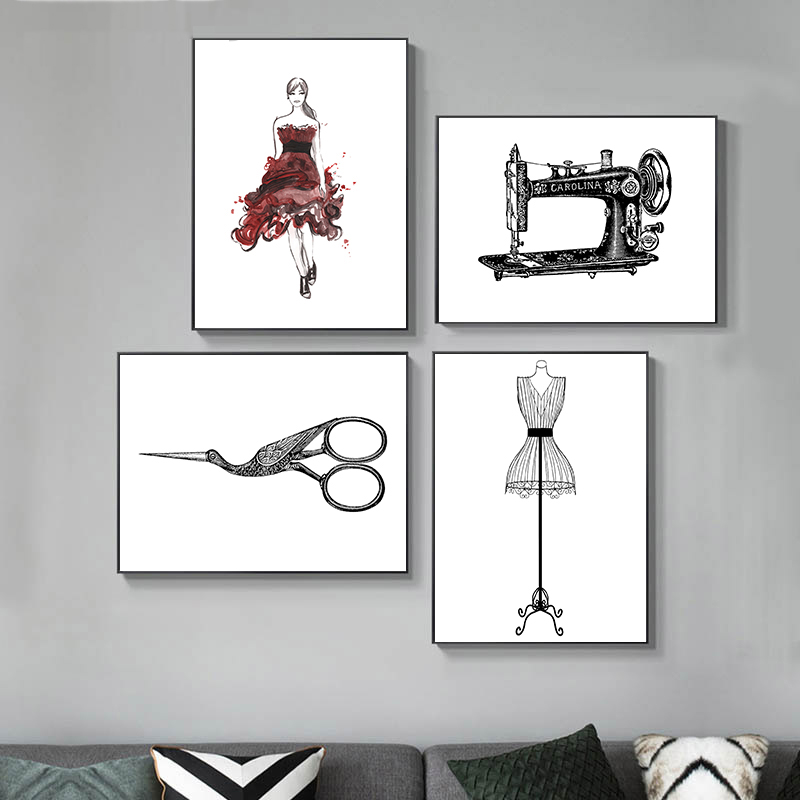 Sewing Print Fashion Wall Art  - огляд і ціна Vintage Vogue Fashion Poster