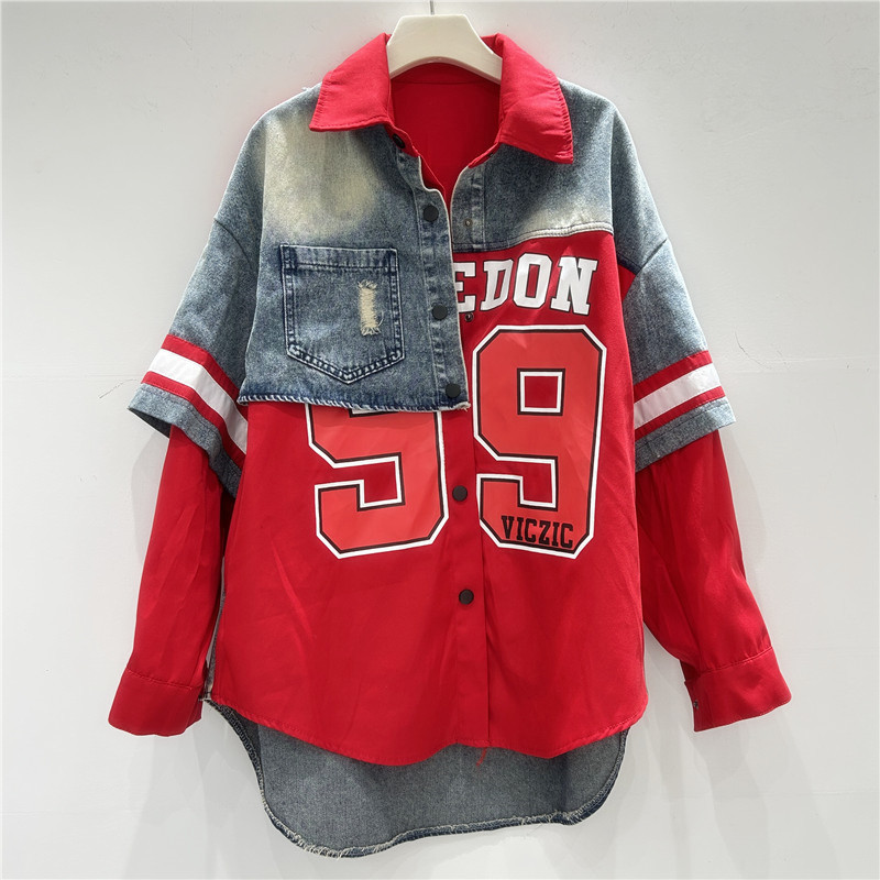 Retro Woman Denim Patchwork Sh - огляд і ціна Patchwork Jean Jacket