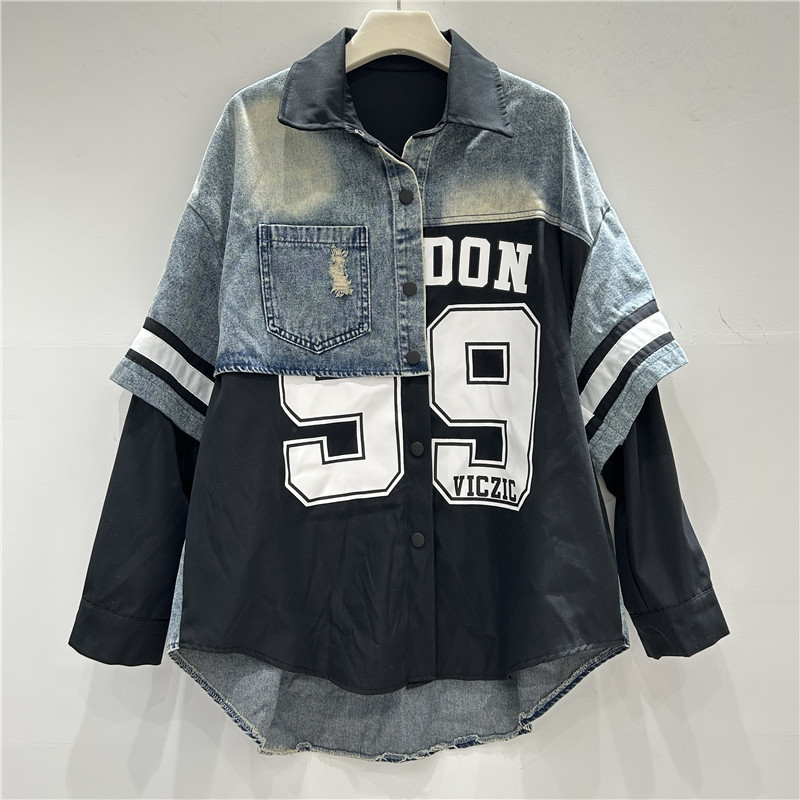 Retro Woman Denim Patchwork Sh - огляд і ціна Patchwork Jean Jacket