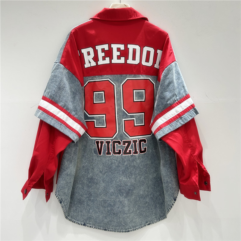 Retro Woman Denim Patchwork Sh - огляд і ціна Patchwork Jean Jacket