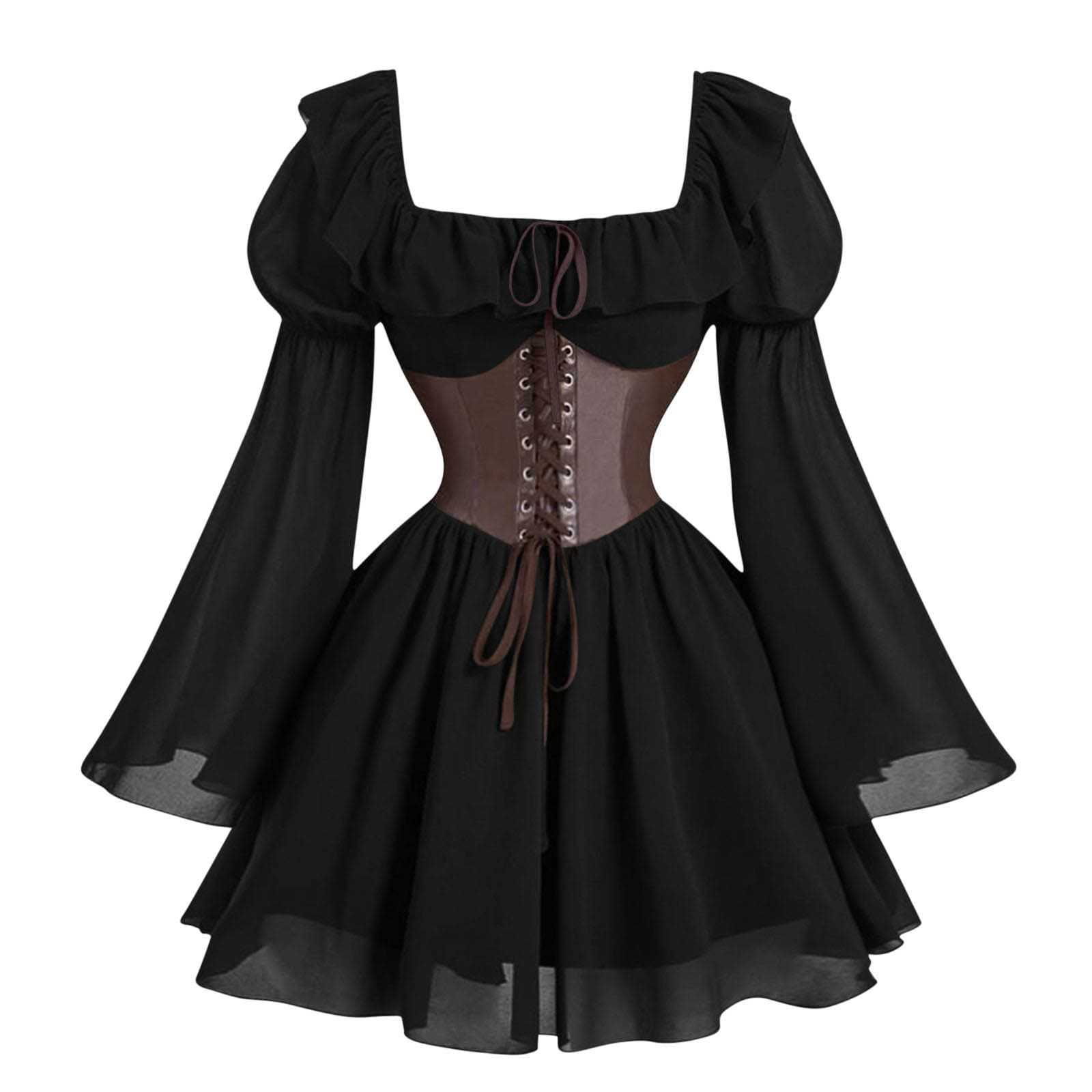 Renaissance Medieval Long Slee - огляд і ціна Vintage Fashion Dresses
