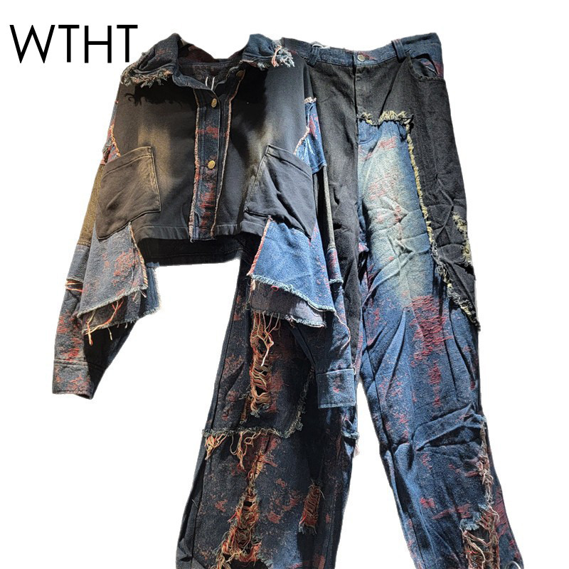 WTHT New Fashion Women's Patch - огляд і ціна Patchwork Jean Jacket
