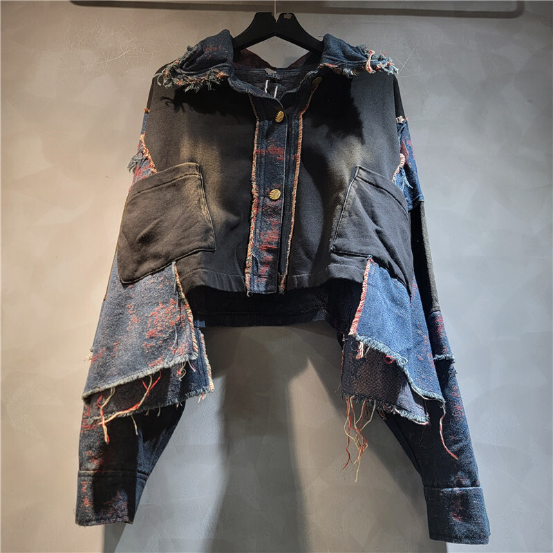 WTHT New Fashion Women's Patch - огляд і ціна Patchwork Jean Jacket