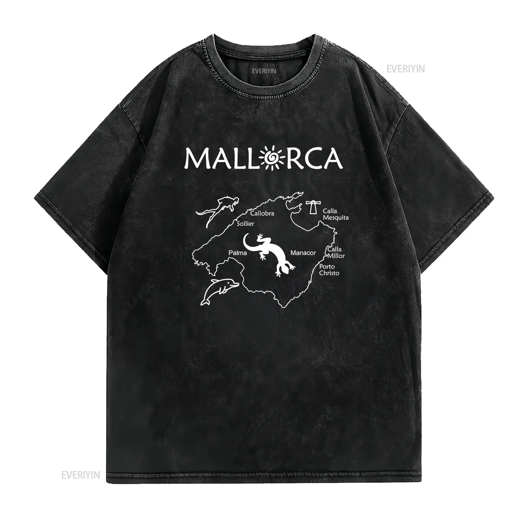 Mallorca Map T Shirt Your trav - огляд і ціна Vintage Fashion Guide