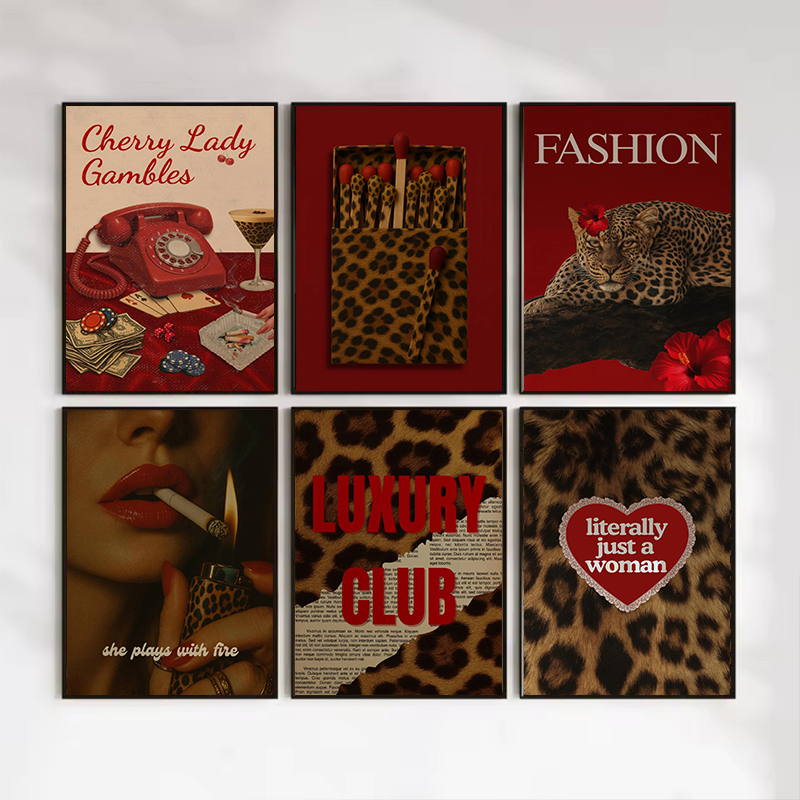 Fashion Leopard Matchbox Wall  - огляд і ціна Vintage Vogue Fashion Poster