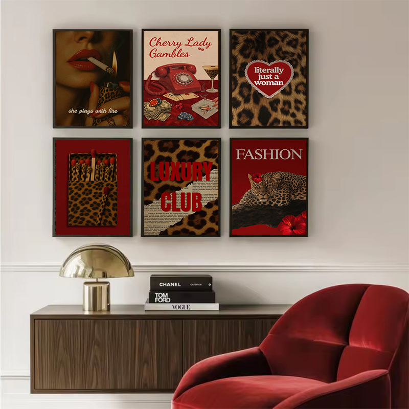 Fashion Leopard Matchbox Wall  - огляд і ціна Vintage Vogue Fashion Poster