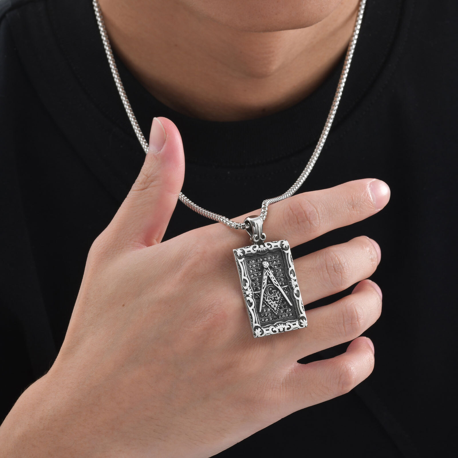 Freemason Square Pendant Neckl - огляд і ціна Vintage Fashion Tags