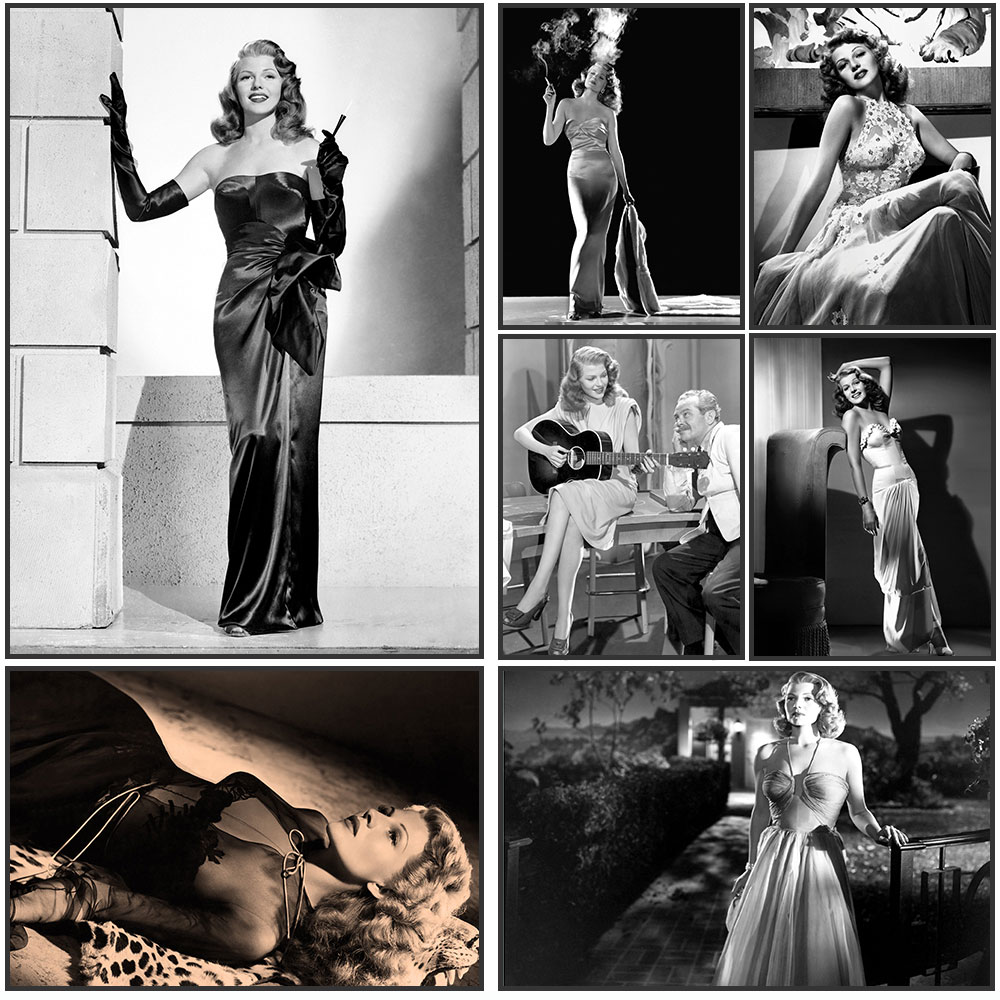 Rita Hayworth Poster,Black and - огляд і ціна Vintage Vogue Fashion Poster