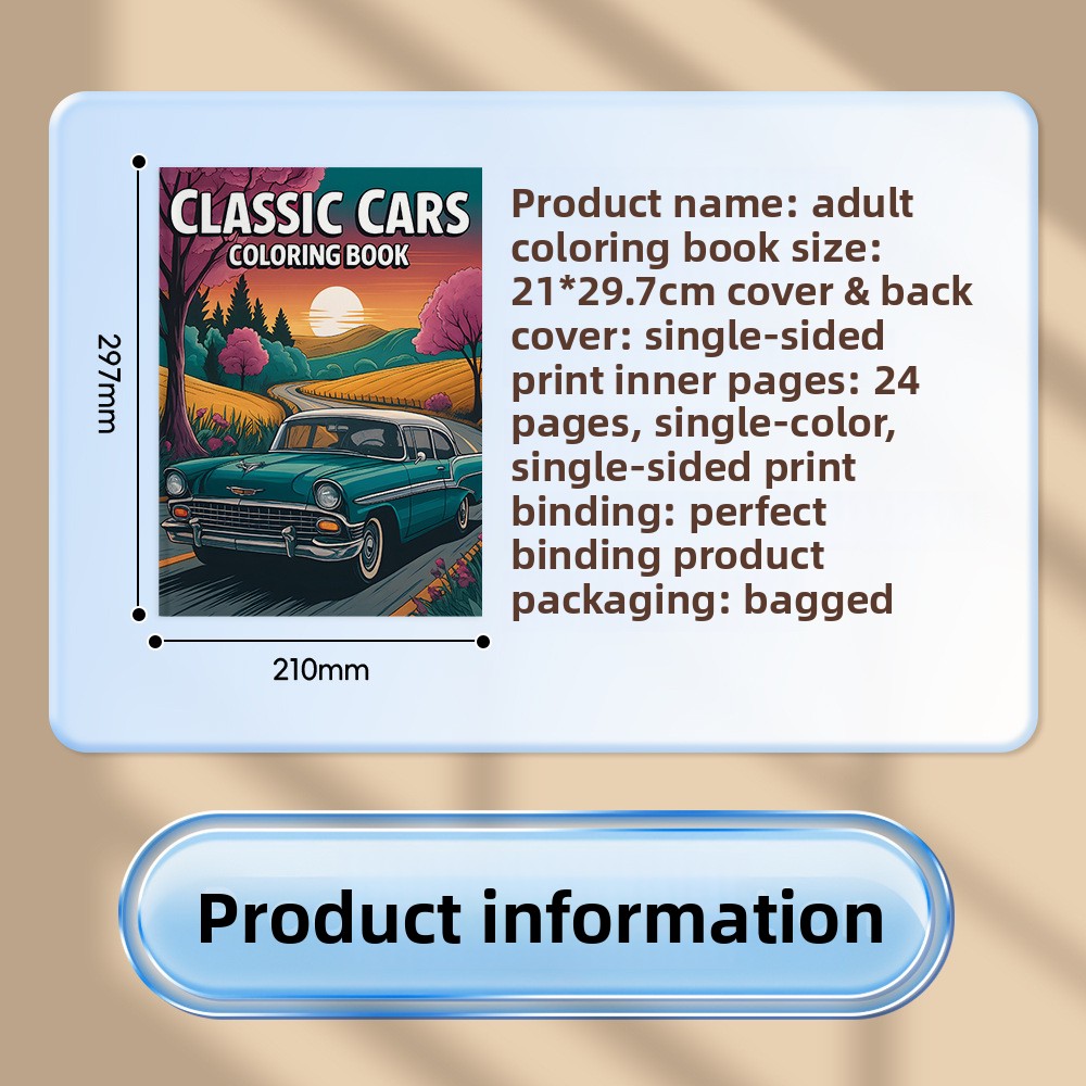 Classic Cars Coloring Book Vin - огляд і ціна Vintage Fashion Coloring Book